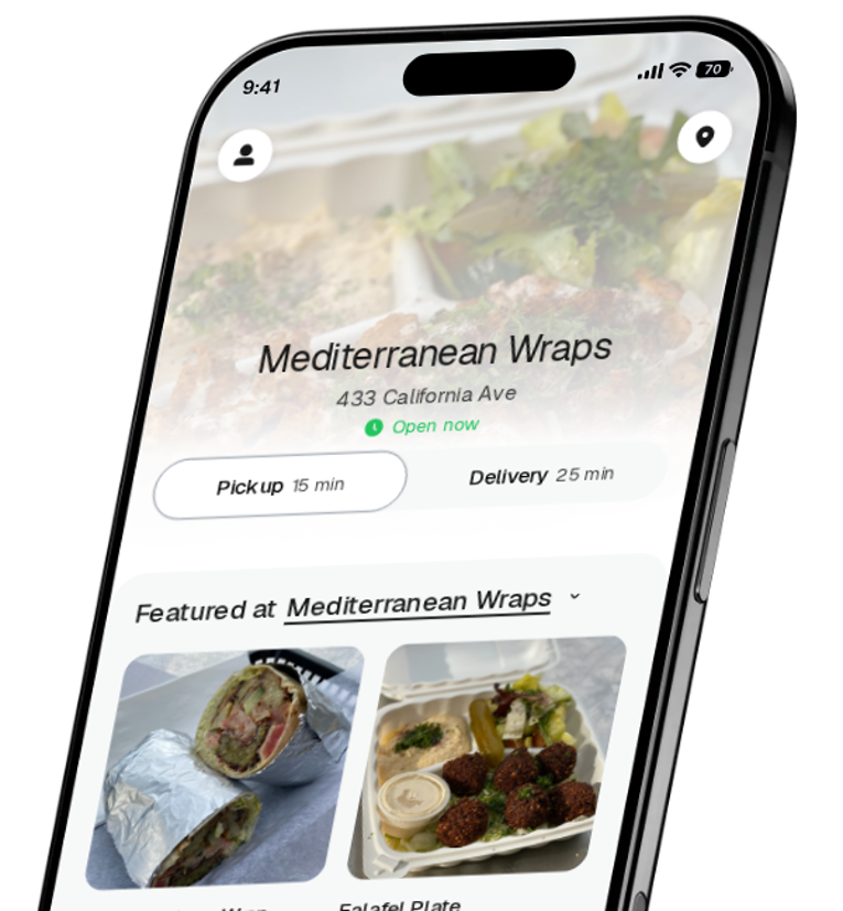 Mediterranean Wraps app preview
